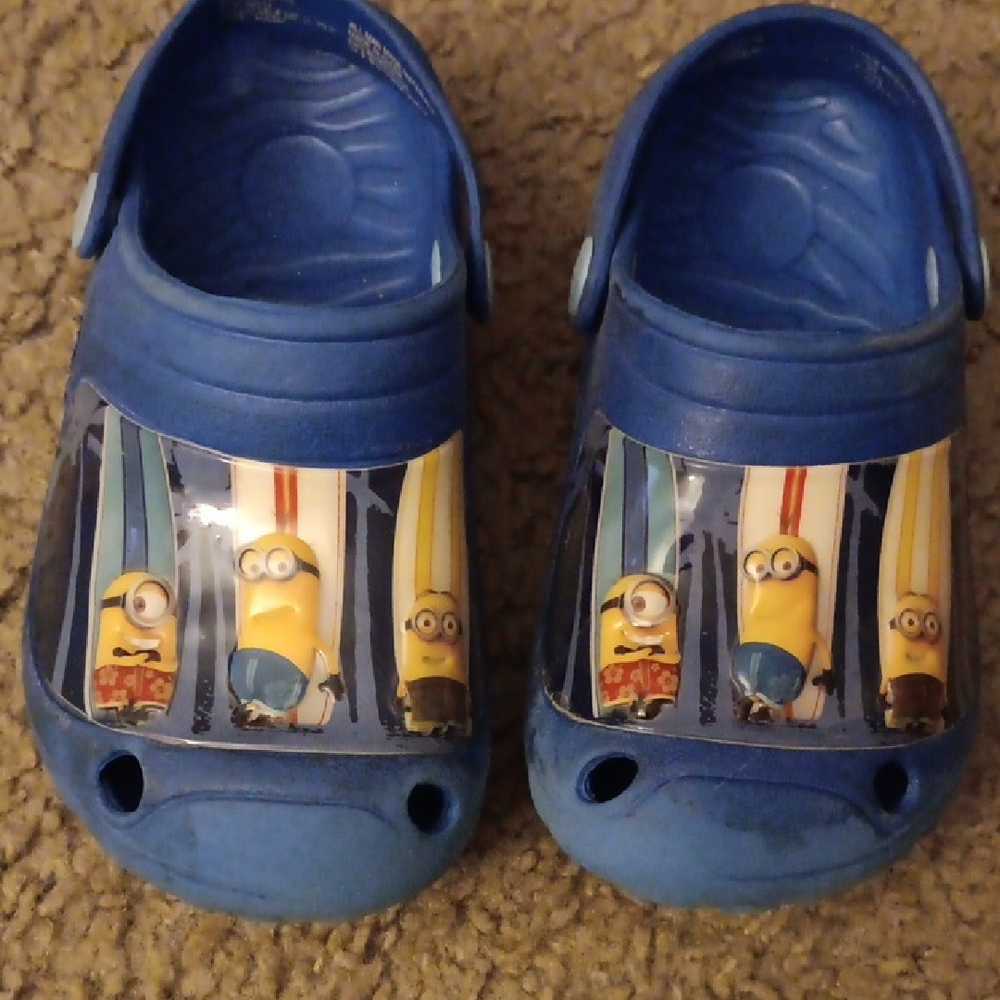 Blue Kids Shoes with Minions Design